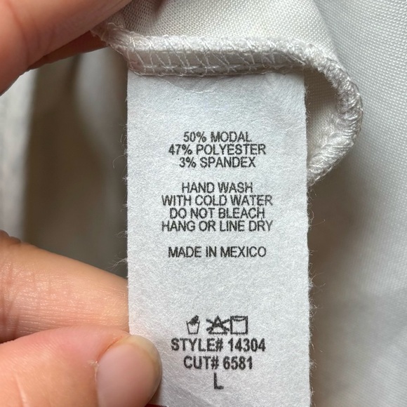 Charlotte Avery Boatneck Scuba Dolman Sleeve Knit Top in Off-White / Ash Grey - Picture 7 of 7